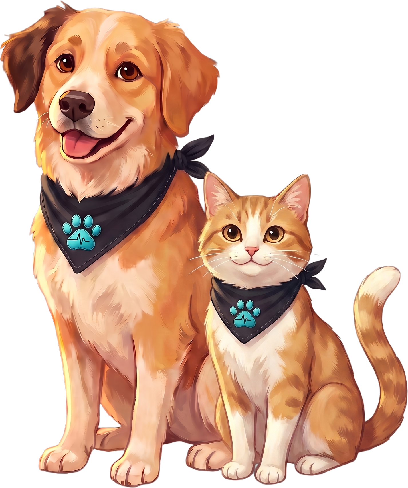 PawAI mascot - a friendly dog and cat