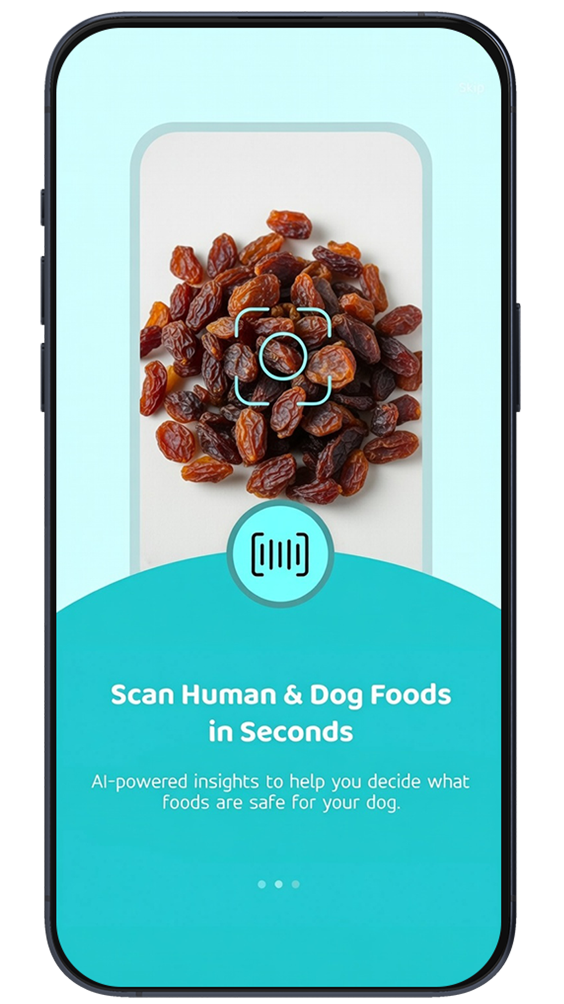 PawAI Scanner Screen - Scan food items for your dog